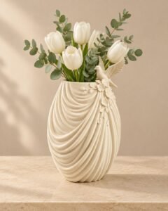 Draped Dove Vase view 2