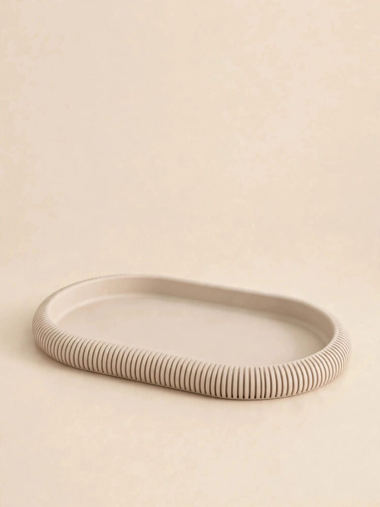 Japandi Ribbed Tray
